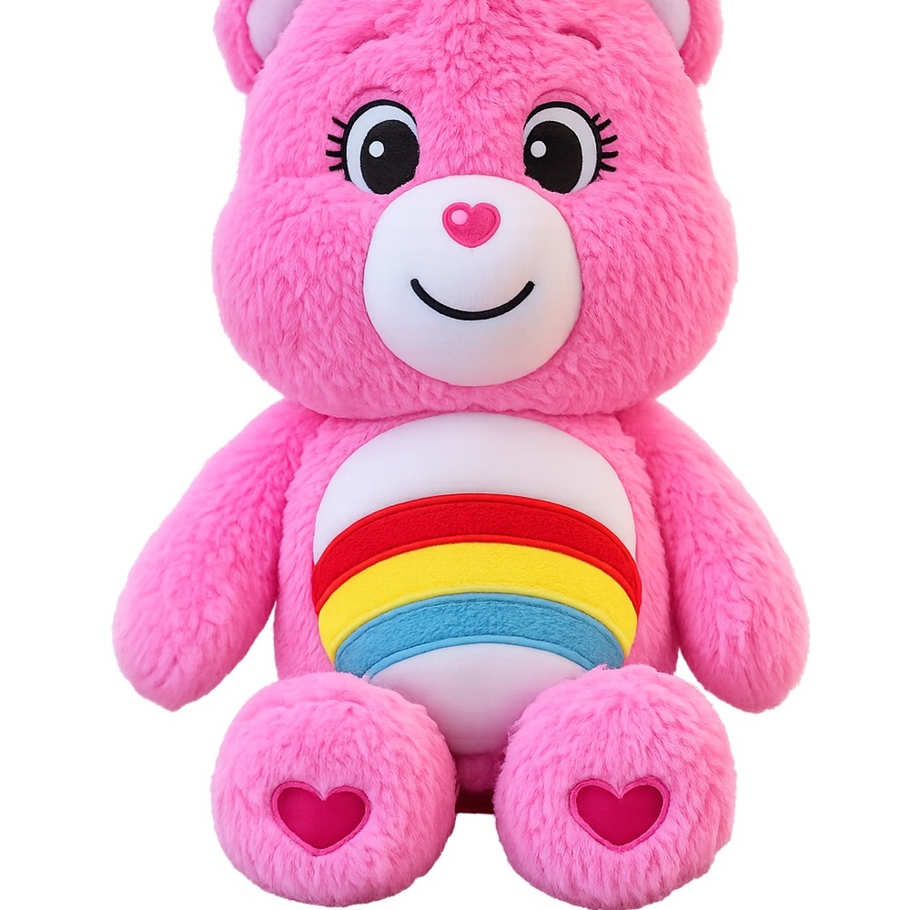 Carebear Cheer Bear Pink Plush Rainbow